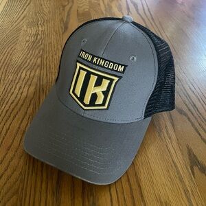 Iron Kingdom Grey & Black Trucker Hat with Gold Logo